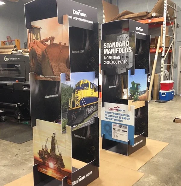 Example of a tradeshow and display hardware.