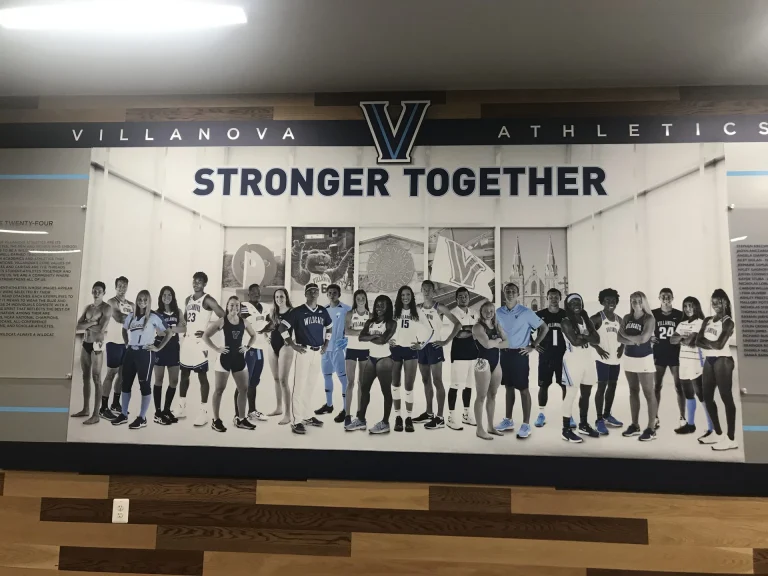 Example of a sport graphics made for Villanova Athletics..