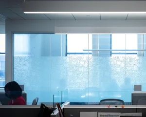 Glass treatments allow for privacy