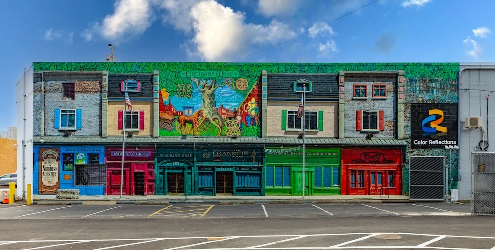 Color Reflections - Custom Exterior Mural - center