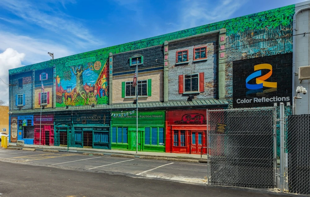 Color Reflections - Custom Exterior Mural - right angle