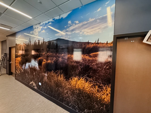 Vail Health - hallway wall wrap mural