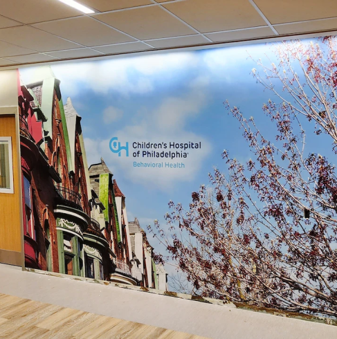 Hospital Signage Wall Mural